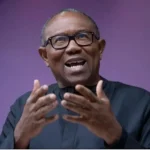 Peter Obi standing with South-East political leaders at an ADC event in Enugu during his declaration for the African Democratic Congress.