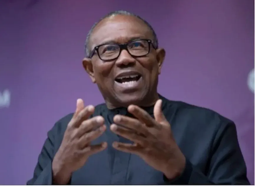 Peter Obi standing with South-East political leaders at an ADC event in Enugu during his declaration for the African Democratic Congress.