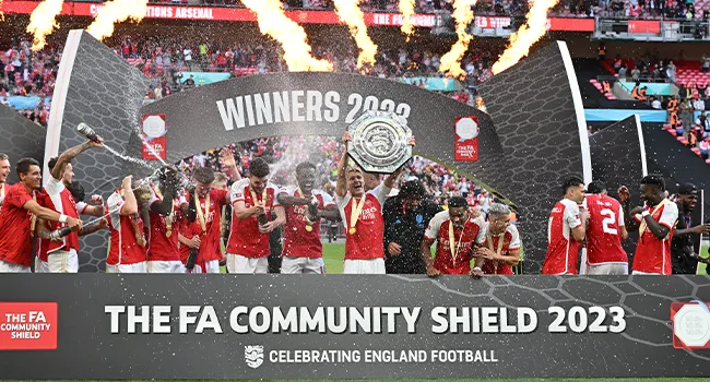 Arsenal beat Man City to win 2023 Community Shield