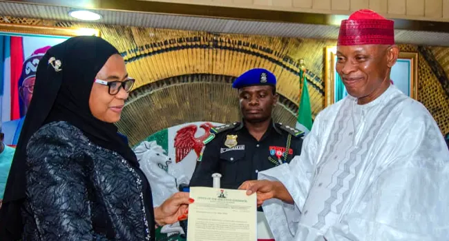 Gov Yusuf swears in Kano's first female Chief Judge, Dije Aboki