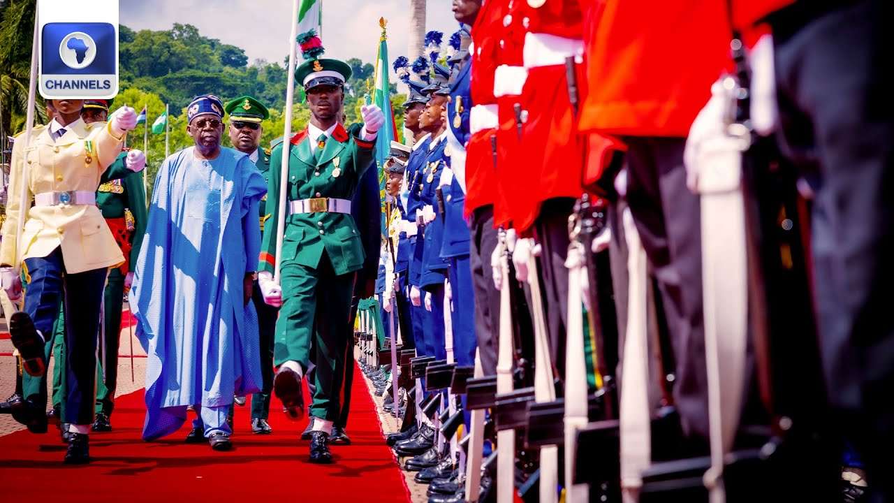 Tinubu inspects guard of honour to commemorate 64th Independence anniversary
