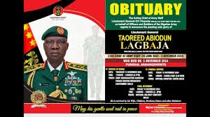 Late COAS Lagbaja: Tinubu Confers Post-Humous Honour of CFR