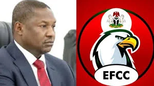Former AGF Abubakar Malami arriving at the Federal High Court, Abuja, for his arraignment on money laundering charges