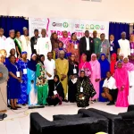 Healthcare workers and partners at the launch of CCI’s TeleOncology Hub promoting breast cancer awareness in Northeastern Nigeria.