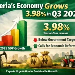 “Nigeria GDP growth data for the third quarter of 2025 released by the National Bureau of Statistics.”