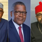 (l-R): Faruk Ahmed, Aliko Dangote, Hon Ikenga