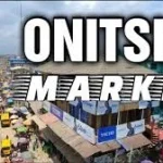 Wide view of Onitsha Main Market showing empty walkways and shuttered stalls after the closure over Monday sit-at-home.